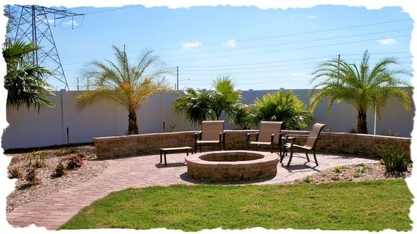 Appian Combo Walkway/Sitting Area with Fire Pit