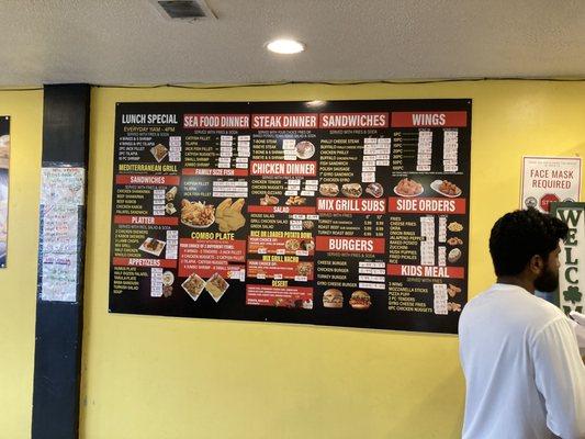 Menu board