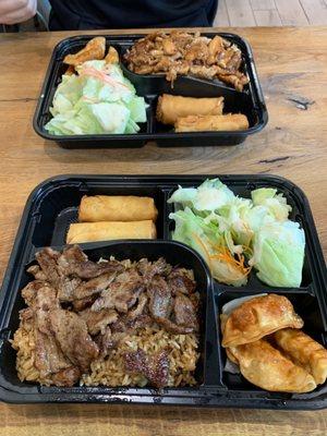 Beef Bento and Chicken Bento