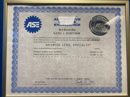 L1 & L4 Advanced Level Specialist