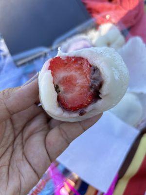 Strawberry mochi