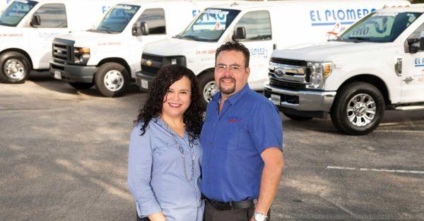 David and Janette Sierra owners of El Plomero Latino Inc