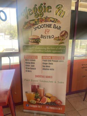 Juice Bar Menu