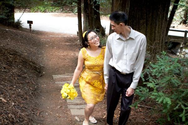 My Big Sur engagement photoshoot, Yellow rose bouquet designed by Mary!