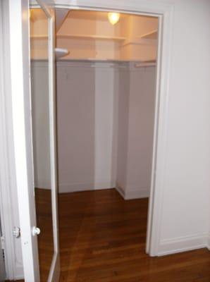 Spacious Walk-In Closet with Mirror!!!