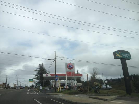 Gas Station right across from the bounty hunter