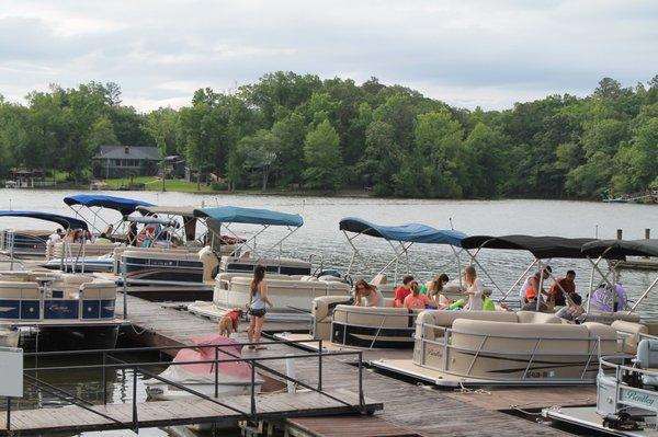 Pontoon rentals are for family fun.