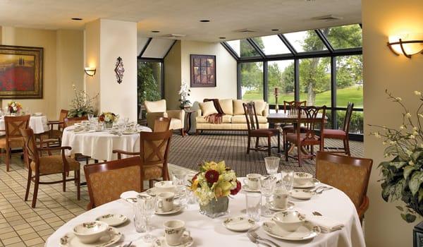 Our North Solarium Dining Room for an elegant dining experience.