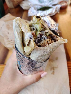 Super burrito with pork