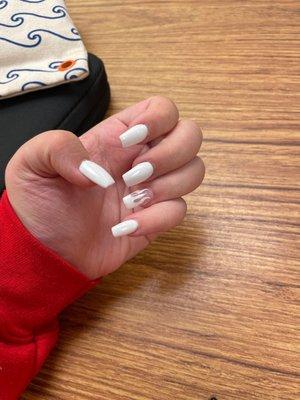 white fire nails