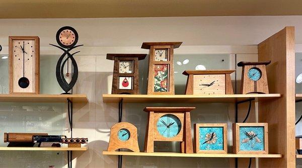 These clocks made me think of my son, Mike. He collects clocks.