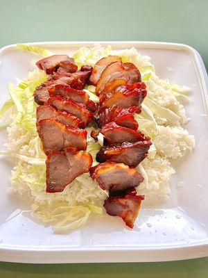 Char siu whit rice & Mac