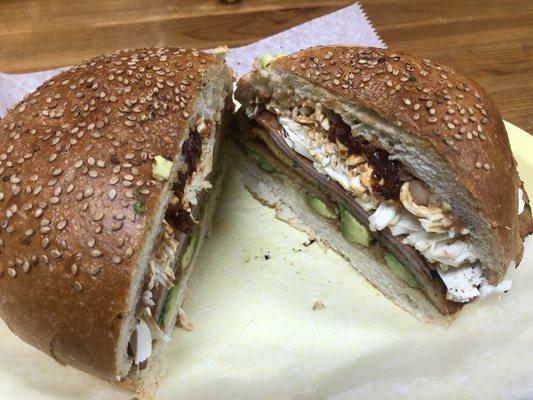 Cemita de milanesa de pollo