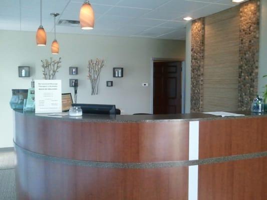 Back and Neck Care Center's modern and inviting front office space to welcome you to our clinic!