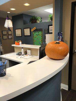 Front desk, happy Halloween!