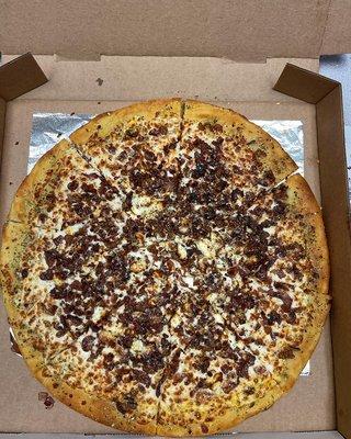 Meat lovers pizza