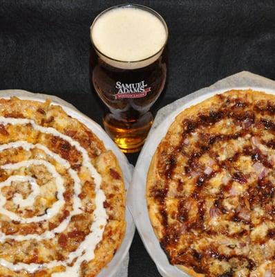 Our Signature Chicken, Bacon Ranch Pizza and BBQ Chicken Pizza