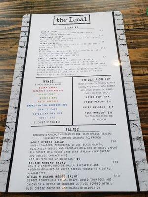 Side 1 menu