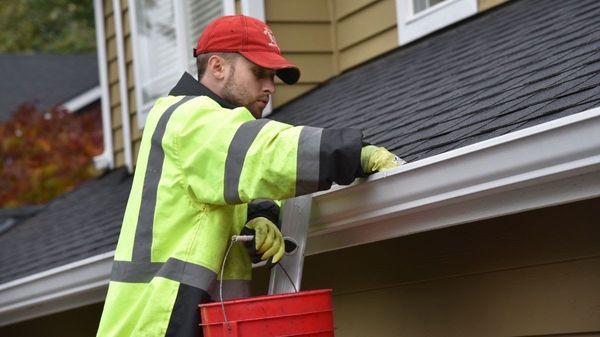 Gutter cleaning is our expertise we do a five step detailed gutter cleaning