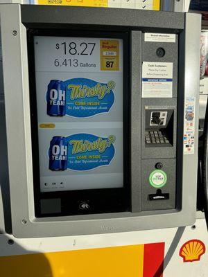 Gas pump is completely touch screen