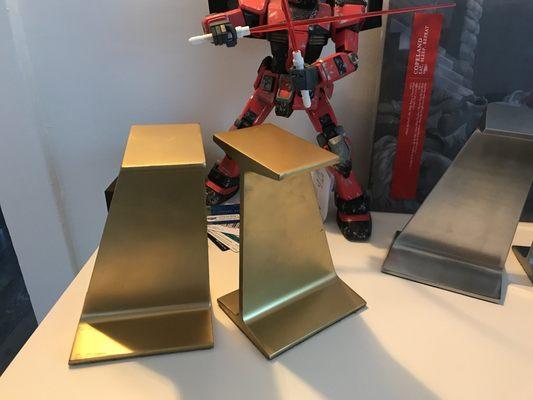 Gold powder coated I beam book ends !!