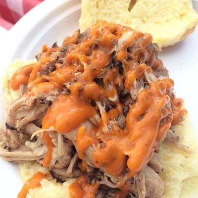 KSB Pulled Pork Sandwich with our craft "Original" sauce.