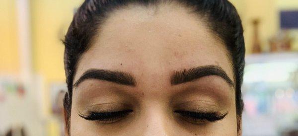 My eyebrows after getting threading at beauty plus salon  I am in love with my eyebrows