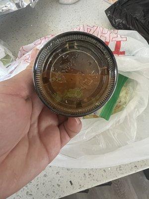 Dan más salsa de este size en cualquier restaurante de comida rápida