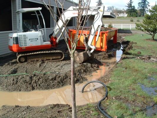 Emergency drainage project. My first one ten years ago. Still works