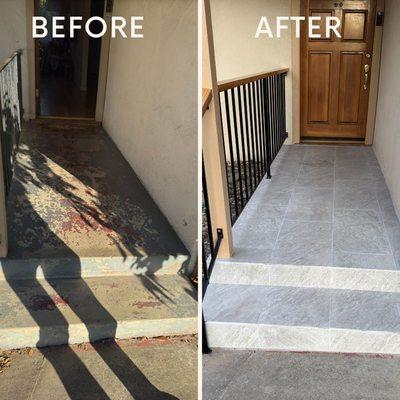 Front entry porch renovation