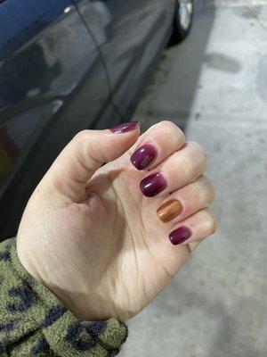 Gel manicure for November!  The last one lasted over a month!