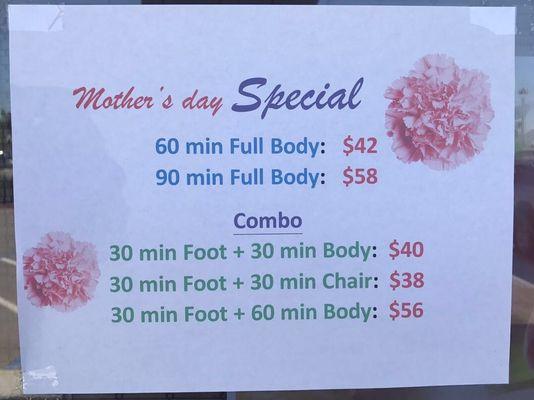 Mother's Day special that will last the entire month!