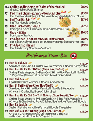 Pho So 1 Menu as of 12/15/2023