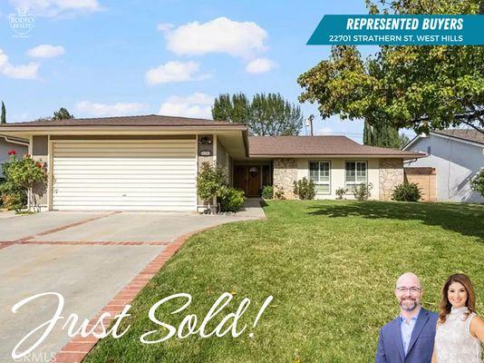 Just Sold |1.18.24 
22701 Strathern St | West Hills
Sold for $900,000