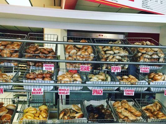 So many bagels made fresh every morning