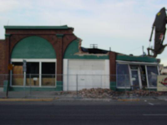 Original location being demolished. December 2011. Sad day.