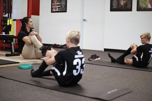 Educating young athletes how to properly stretch