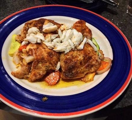 Fresh catch - grilled grouper with veggie medley and garlic mashed potatoes(not pictured)