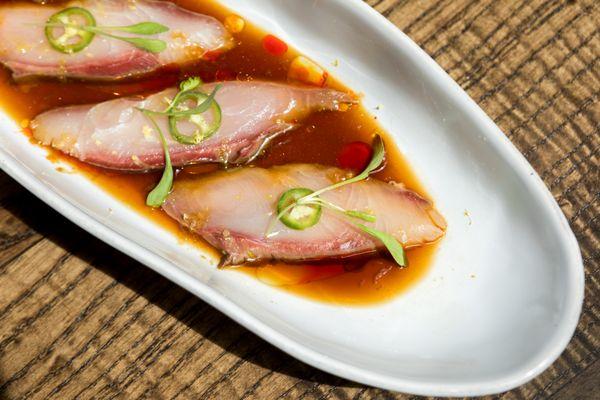 Hamachi Crudo Sliced Serrano Chiles