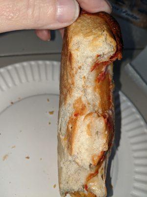 Mostly bread,hardly any sauce, cheese was off 1/3 of the pizza. Ripoff.