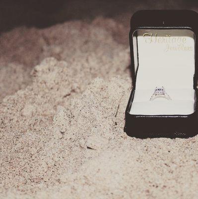 Whether on beach or land, let us help you place that ring on her hand.