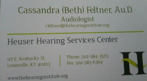 Dr Feltner business card