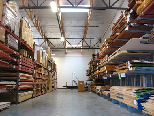 Big warehouse with a lot of lumber and plywood. Open to the public