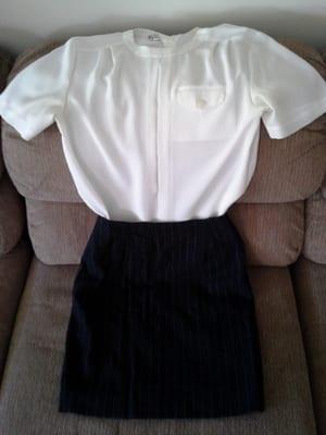 Got a work outfit for less than $4.00... and the skirt was only 98 cents!!