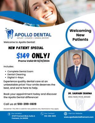 New patient promo until the end of the year!