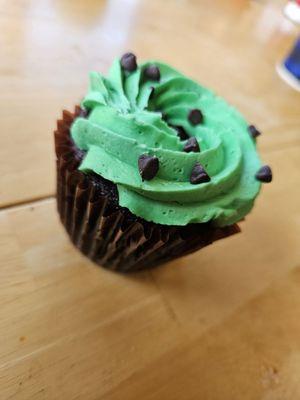 Mint chocolate cupcake