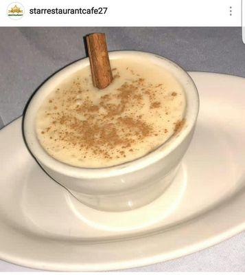 UN RICO Y CREMOSO ARROZ CON LECHE COMO SI FUERA HECHO EN CASA. TENEMOS DELIVERY FREE 347-820-6000 1298 WESTCHESTER AVE, BRONX NY.