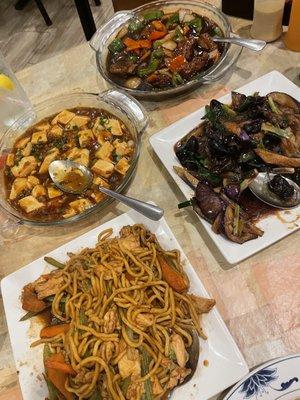 601. Chicken Lo Mein 505. Ma Pa Tofu PK3. Ribs with Black Bean Sauce 502. Chinese Eggplant with Garlic Sauce