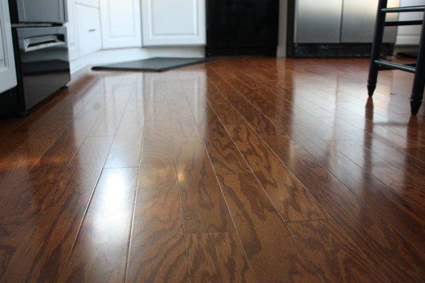 Polished kitchen floor