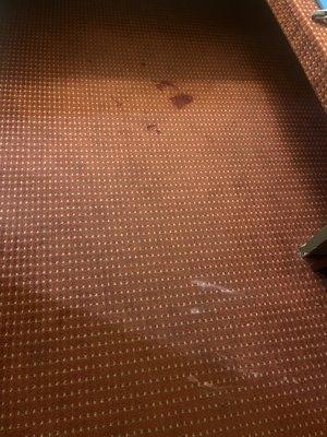 Who knows what all these stains are. Would you walk on this carpet with bare feet?